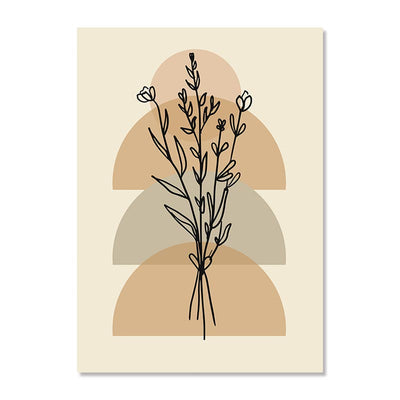 Abstrakte Linien Botanische Boho Poster