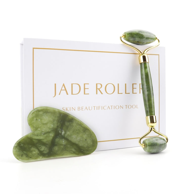 Jade Roller Gesichtsmassagegerät für Gesicht und Körper