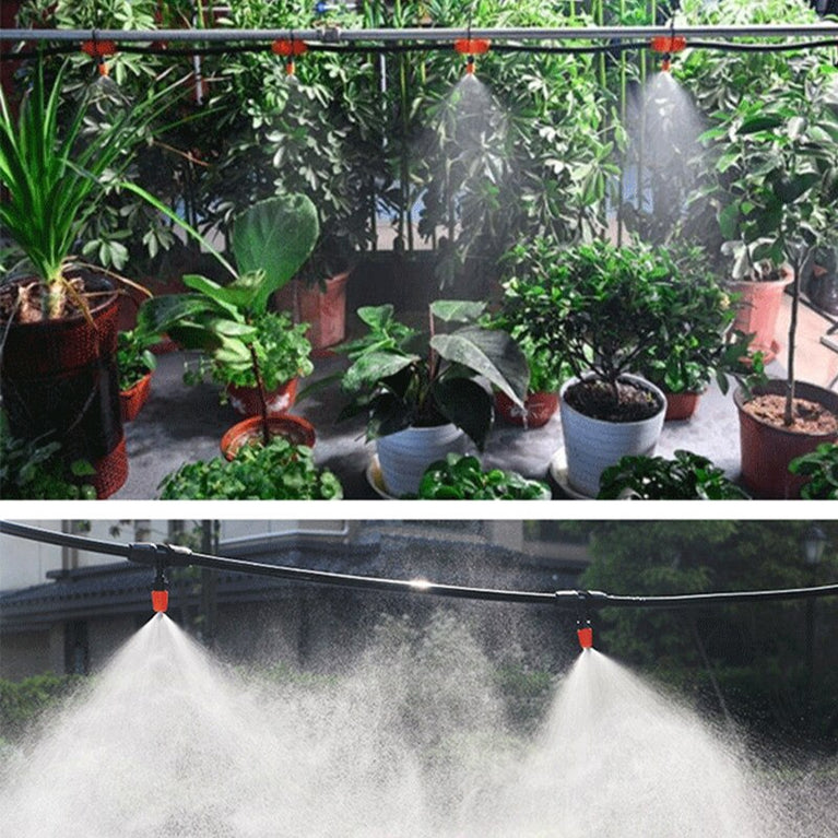 10M Outdoor Water Misting Kühlsystem Pflanzen Sprinkler Feuchtigkeitsspendende Staubentfernung Fogger Gartenbedarf Bewässerungswerkzeug