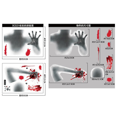 Halloween Mall Fenster gespenstische Horror Aufkleber