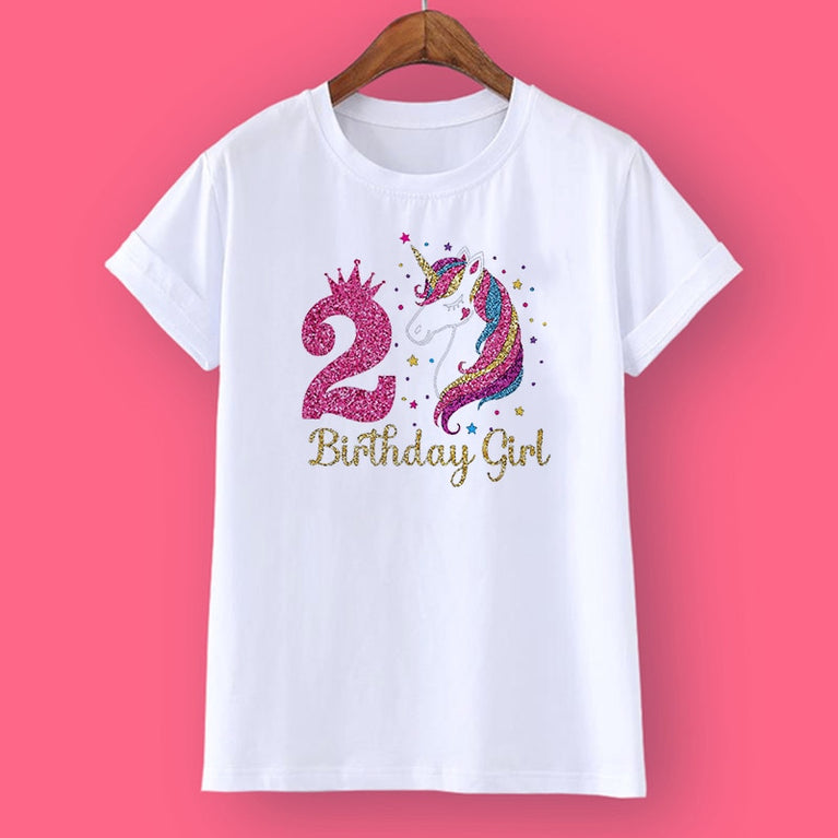 Einhorn Geburtstag T-Shirt für Mädchen