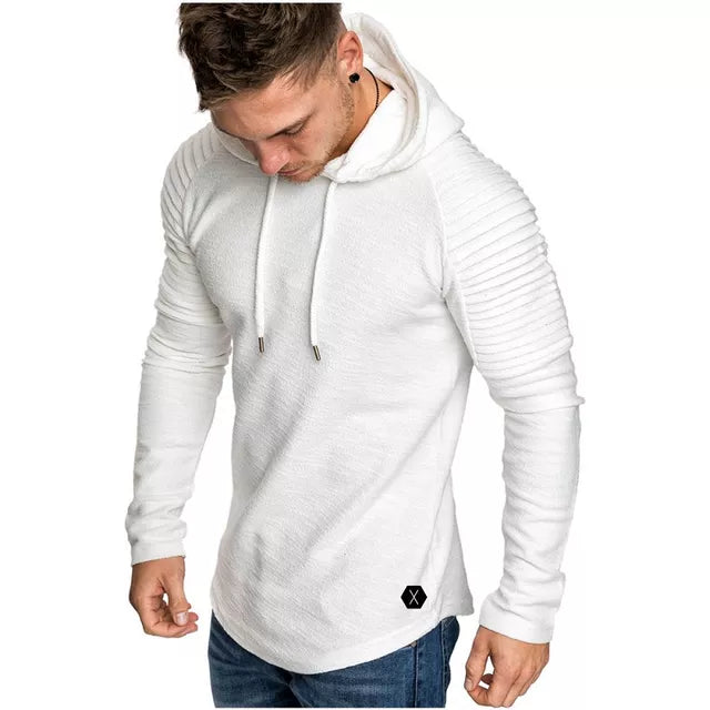 Einfarbiger und dünner Herren Hoodie