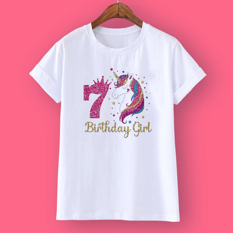 Einhorn Geburtstag T-Shirt für Mädchen