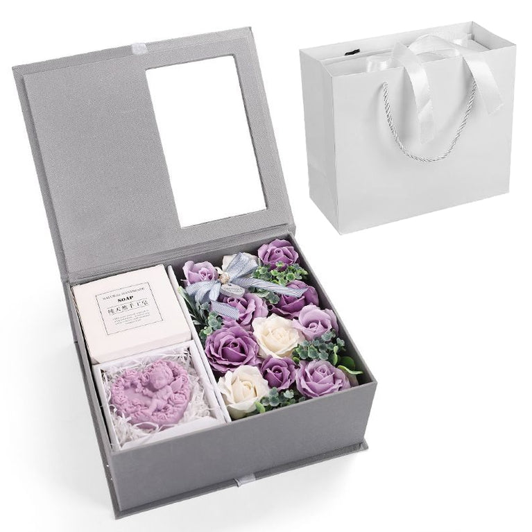 Ewige Rose Handgemachte Seifenblume Valentinstag Kreative Geschenkbox Präsentbeutel Geburtstagsfeier Muttertag Freundin Frauen Geschenke