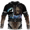 3D Wolf Herren Hoodie