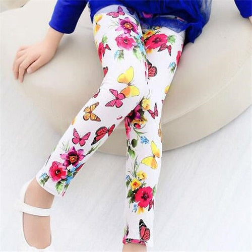 Bedruckte Blumen Leggings für Mädchen