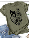 Wolf Head T-Shirt für Damen