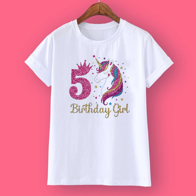 Einhorn Geburtstag T-Shirt für Mädchen