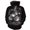 3D Wolf Herren Hoodie