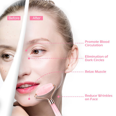 Jade Roller Gesichtsmassagegerät für Gesicht und Körper