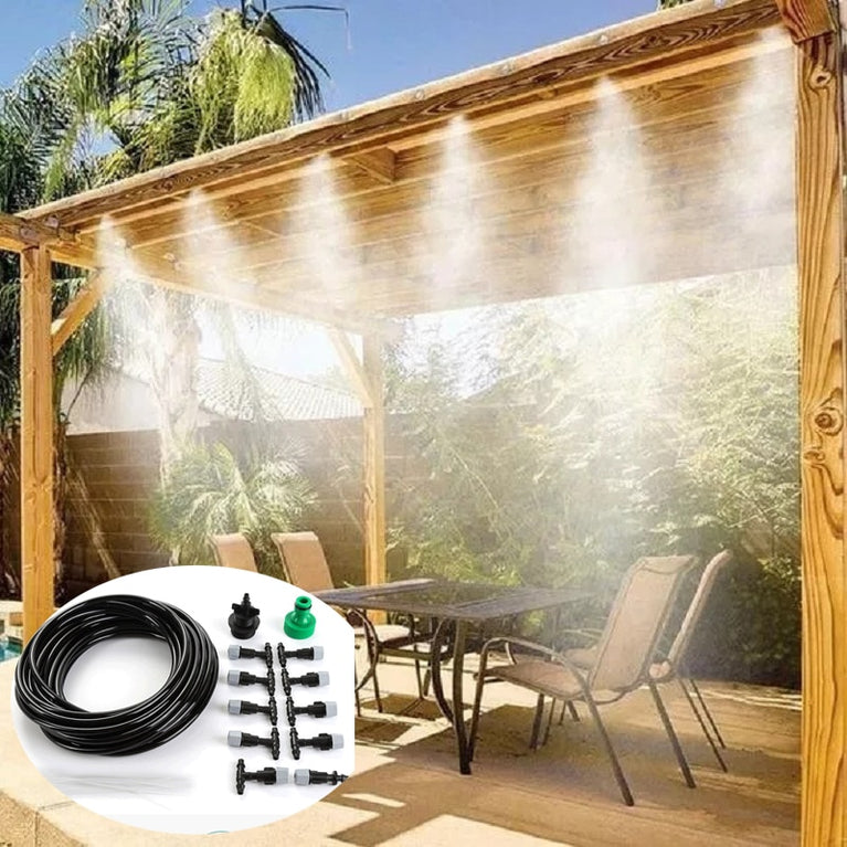 10M Outdoor Water Misting Kühlsystem Pflanzen Sprinkler Feuchtigkeitsspendende Staubentfernung Fogger Gartenbedarf Bewässerungswerkzeug