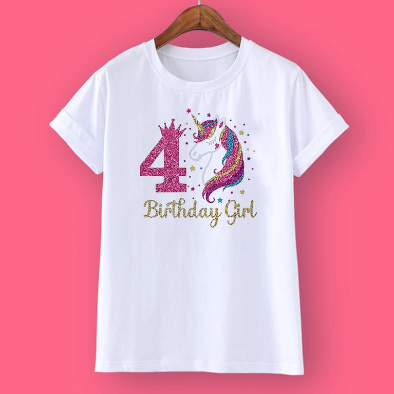 Einhorn Geburtstag T-Shirt für Mädchen