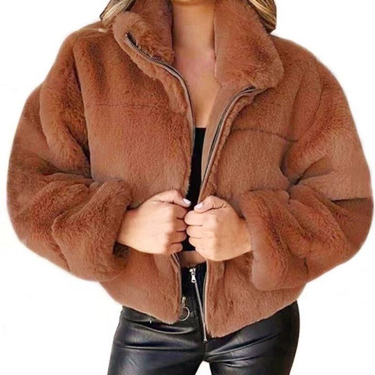 Kurze Damen Teddyjacke