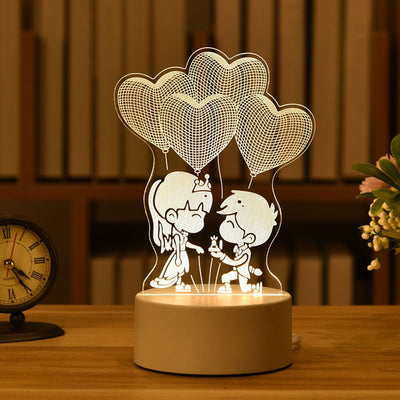 Liebe USB 3D Led Nachtlicht Valentinstag Geschenk