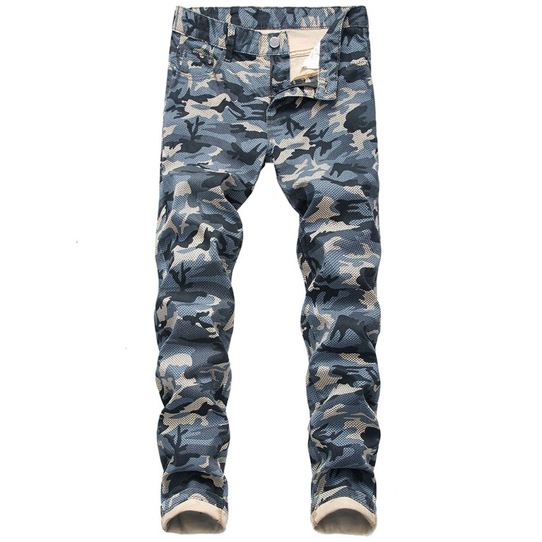 Herren Camouflage Jeans