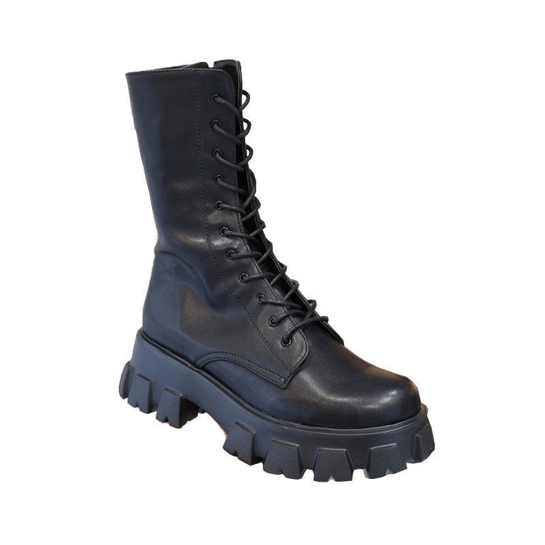 Moderne Damen Schnürr Stiefel