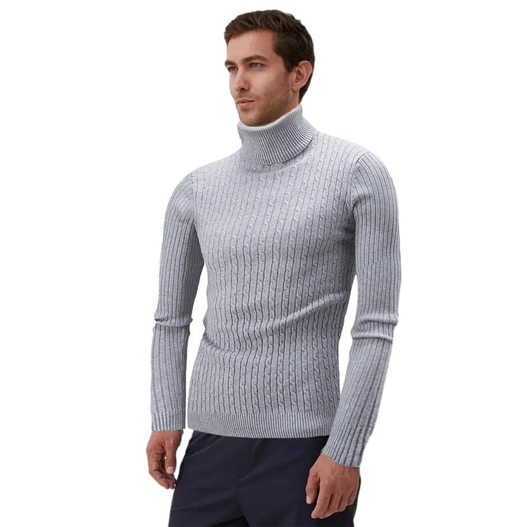 Herren Feinstrick Rollkragenpullover