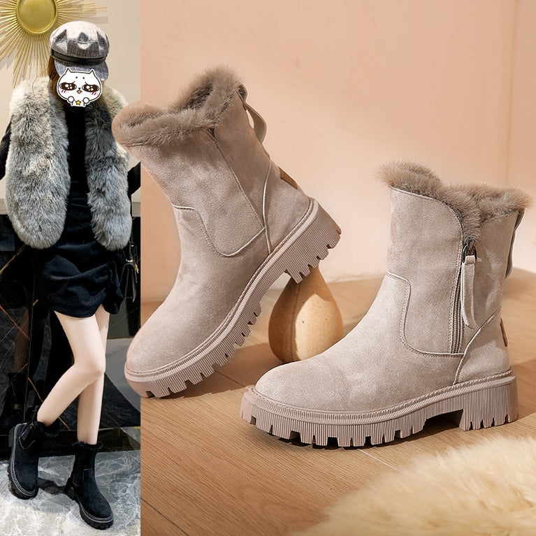 Moderne und warme Damen Stiefel