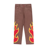 Herren Hose mit  Flammenstickerei