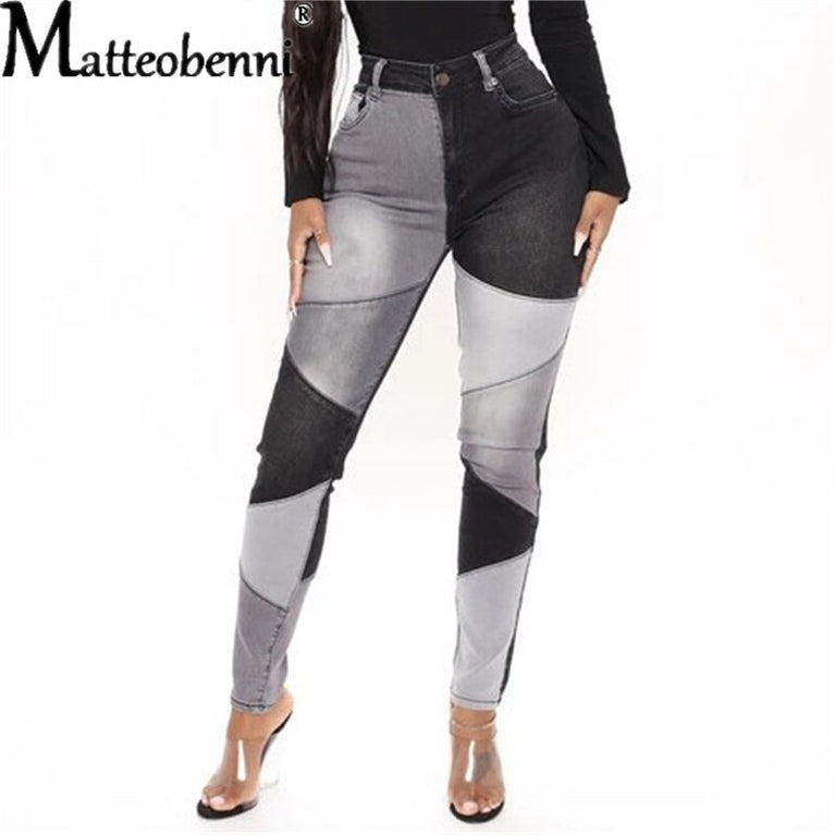 Moderne Damen Jeans mit Hohe Taille