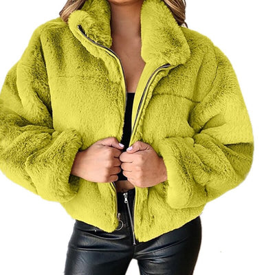 Kurze Damen Teddyjacke