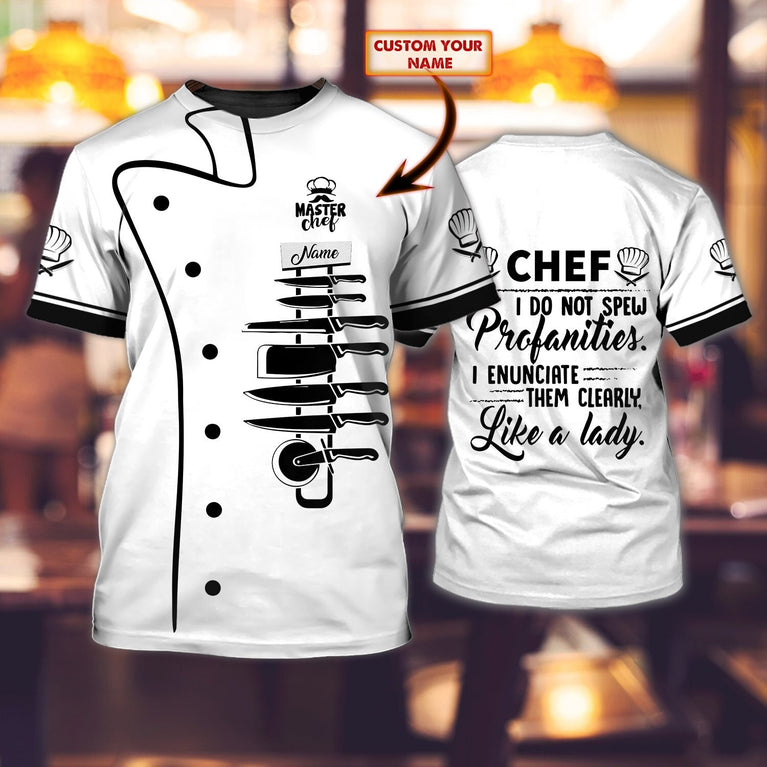 Casual Master Chef All Over T-Shirt für Herren