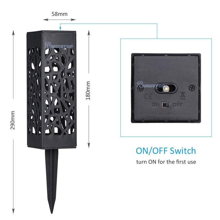 2-in-1-Solar-LED-Rasenlicht im Freien, wasserdicht, Gartendekoration, Lampe für Pavillon, Hof, Landschaft, Garten-Rasenlichter