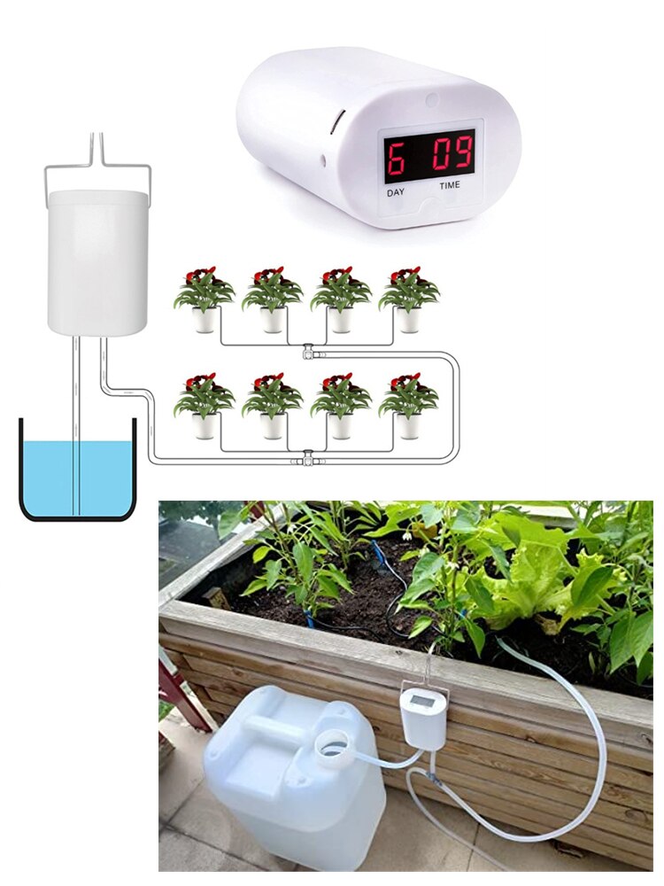 Verbesserte Pumpe Hochleistungs-Zimmerpflanzen Automatischer Bewässerungssystem-Timer für 8/4/2 Topfpflanzen Automatisches Bewässerungsgerät für Blumen