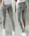 Casual Fashion High Waist Damen Skinny Jeans