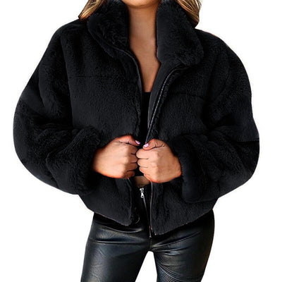 Kurze Damen Teddyjacke