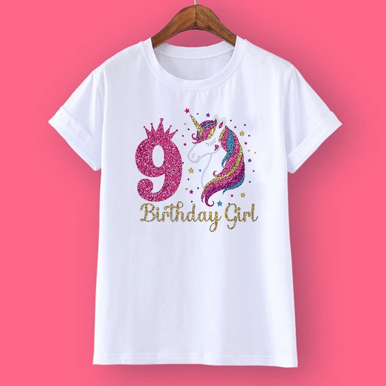 Einhorn Geburtstag T-Shirt für Mädchen