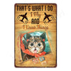 Funny Cat Vintage Metall Blechschild Wanddekoration