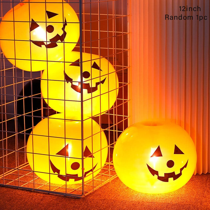 Halloween Ballon Kürbis Laterne LED Beleuchtung