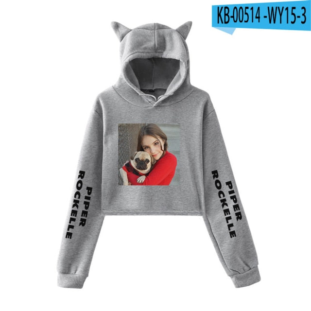 Mädchen Hoodie mit witzigen Katzenohren